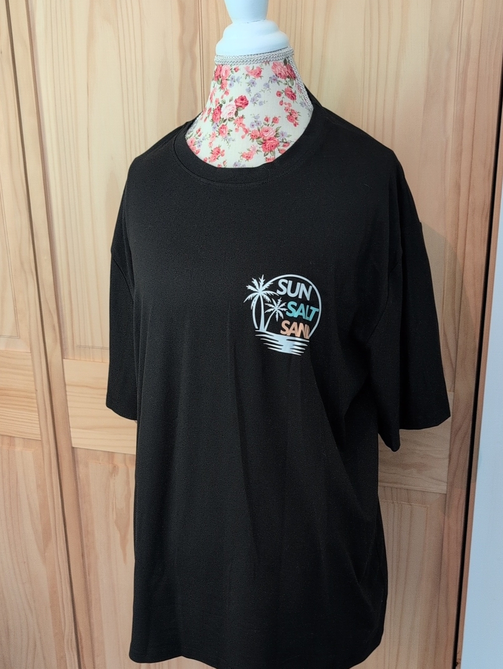 Black Graphic Tee - Casual Women's Shirt